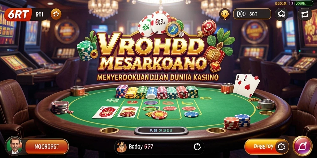Tampilan gameplay menarik dari kasino yang mendebarkan.