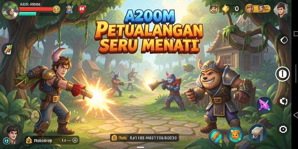 Screenshot A200M menampilkan gameplay petualangan yang menarik.