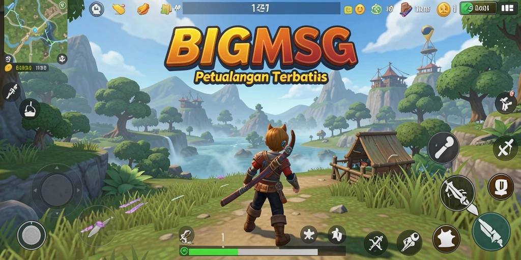 Tangkapan layar dari gameplay eksplorasi di dunia terbuka.