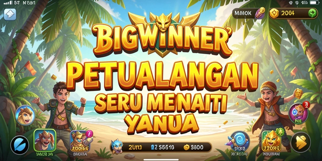 Tampilan gameplay seru dari BIGWINNER dengan aksi petualangan.