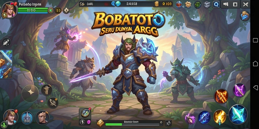 Tampilan gameplay seru BOBATOTO dengan aksi pertarungan menarik.