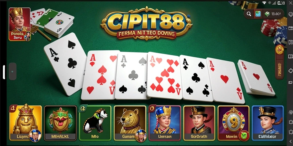 Screenshot gameplay Domino yang seru di CIPIT88.