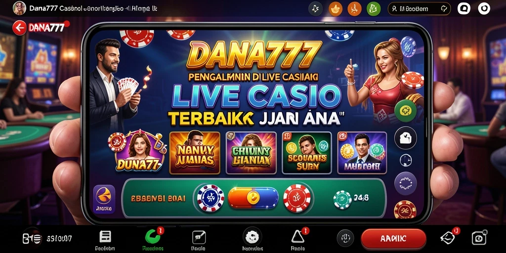 Gameplay menarik dan interaktif di aplikasi DANA777 Live Casino.
