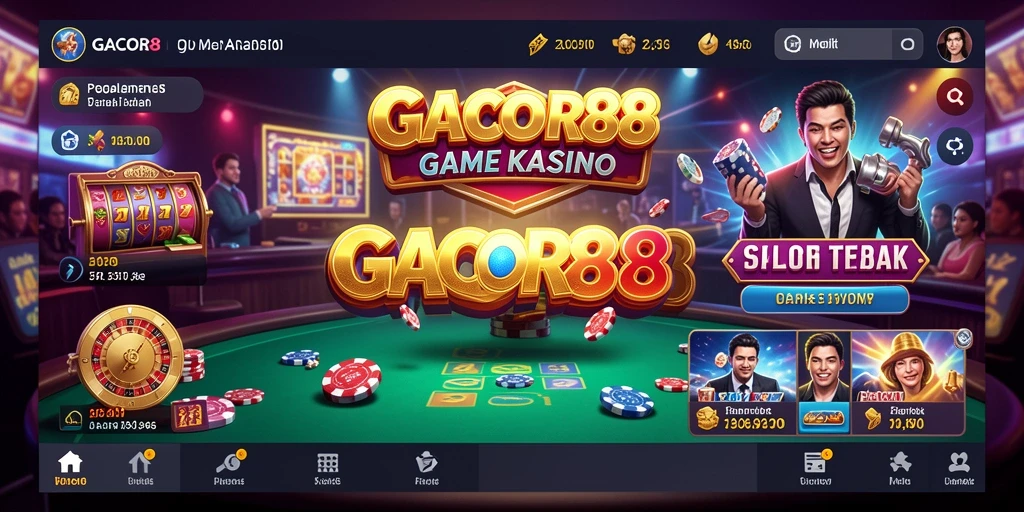 Screenshot gameplay GACOR88 menampilkan suasana casino yang mendebarkan.