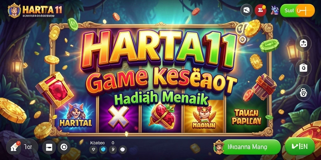 Tampilan gameplay HARTA11 yang penuh warna dan menarik.