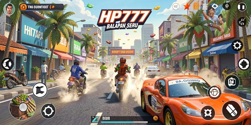 Tampilan gameplay HP777 yang menegangkan dan seru.