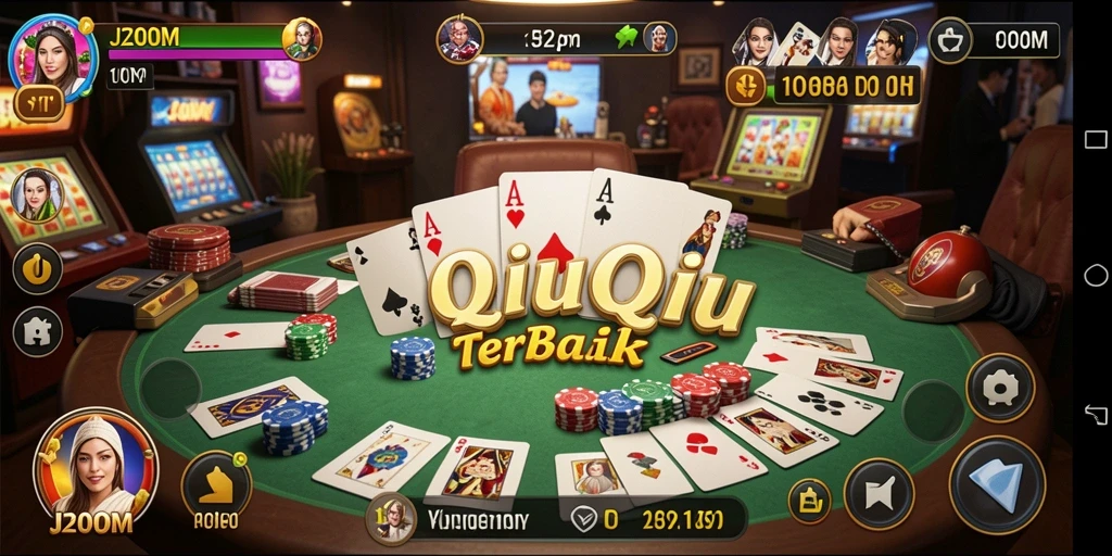 Screenshot J200M menampilkan pengalaman seru bermain QiuQiu.