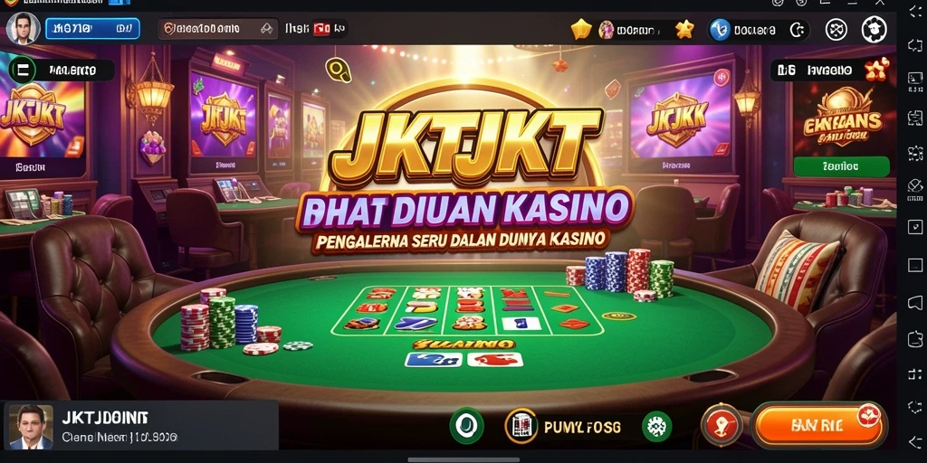 Tampilan menawan dari gameplay kasino JKTJKT yang seru dan interaktif.
