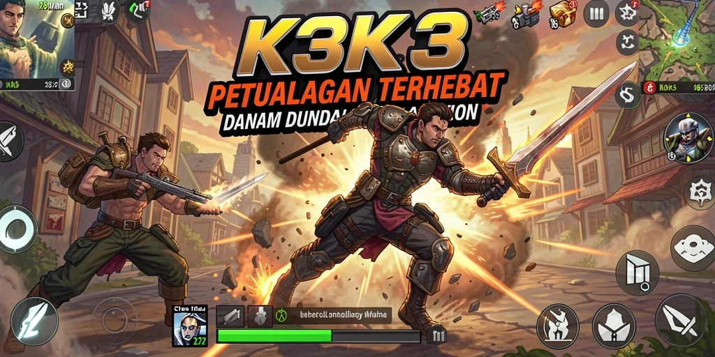 Tampilan gameplay K3K3 dengan aksi mendebarkan dan grafis menakjubkan.