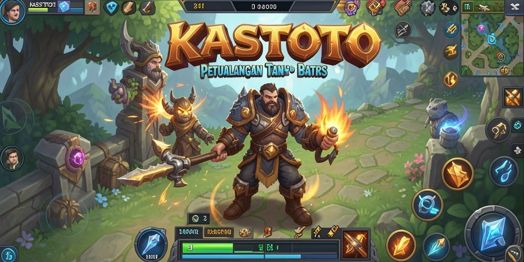 Tangkapan layar menampilkan karakter dalam aksi epic pertarungan ARPG.