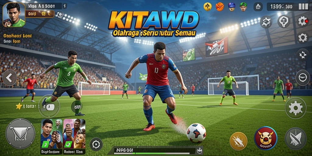 Tampilan gameplay <strong>KITAWD</strong> dengan aksi olahraga seru dan grafis yang memukau.