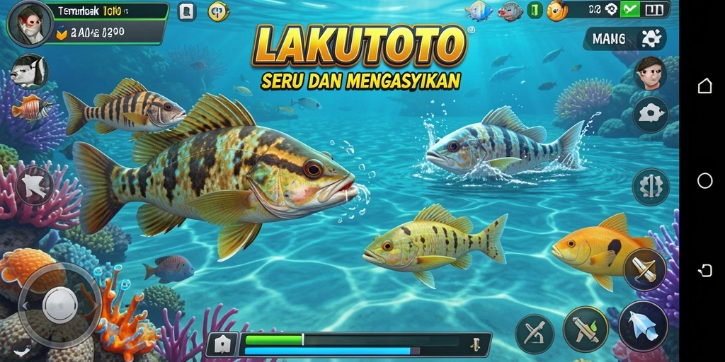 Tampilan aksi menembak ikan yang seru di LAKUTOTO.