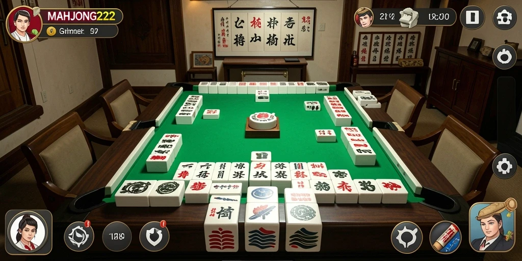 Tampilan gameplay santai dan menyenangkan di MAHJONG222.
