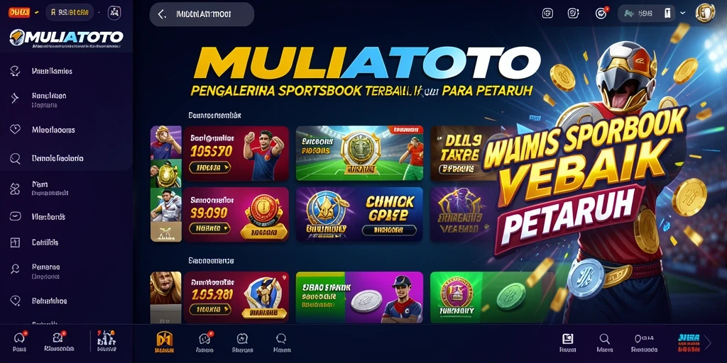 Tampilan permainan Sportsbook yang menarik dan interaktif di MULIATOTO.