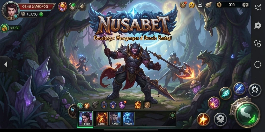 Tampilan gameplay seru dalam dunia fantasi NUSABET.