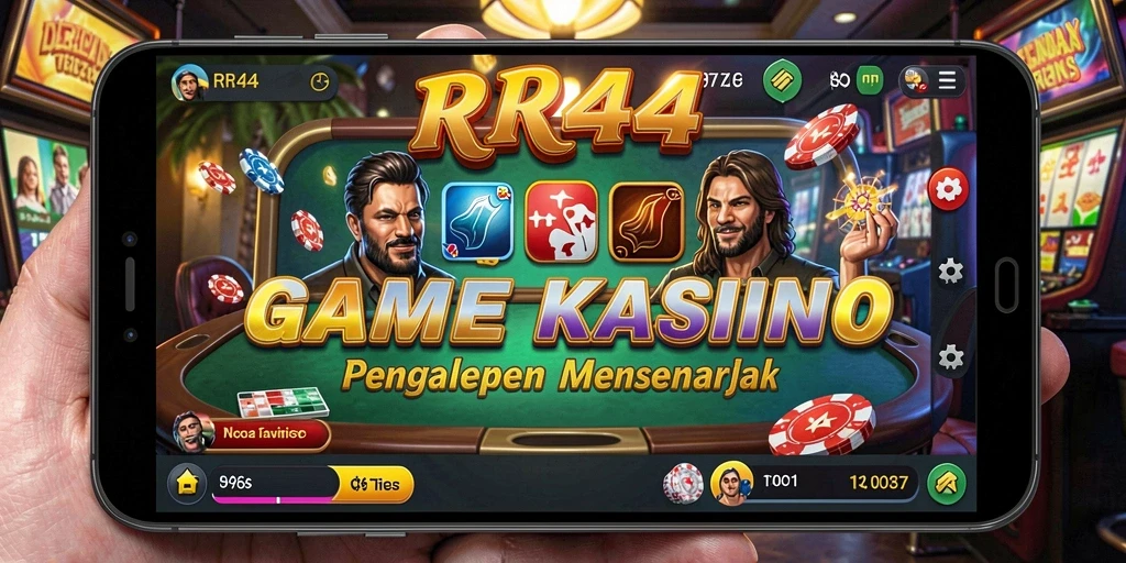 Screenshot gameplay RR44 menampilkan pengalaman Kasino yang menegangkan.