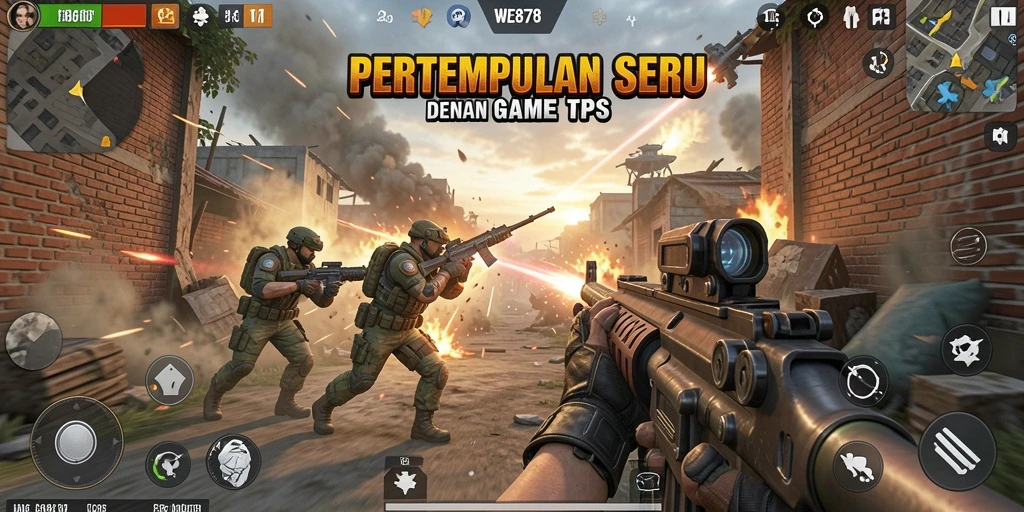Tampilan gameplay WE878 yang mendebarkan dalam mode TPS.